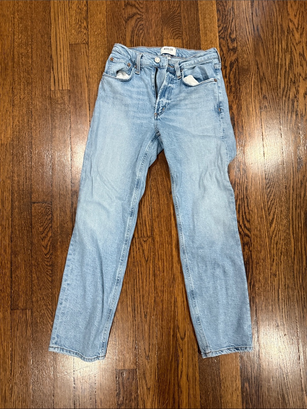 Agolde Light Blue Straight-Leg  Jeans